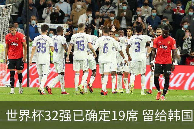 世界杯32强已确定19席 留给韩国队的可能性不多了